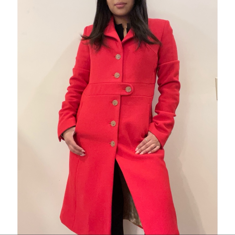 Red J.Crew Coat